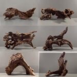 40~80cm 두께의 고급 침하목, 보라색 티크, 남미산 수조 장식, 어항 조경, 나무 그루터기, 아치형 다리