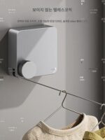 보이지 않는 빨랫줄 호텔 실내 및 실외 펀치 없는 발코니 욕실 옷 건조대 망원형 랙 이불 건조