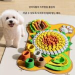음식 숨기기, 강아지 장난감, 자조 장난감, 냄새 맡는 장난감, 물리적 유물, 음식 숨기기, 소리, 안녕, 새는 음식 숨기기용 소모품 매트