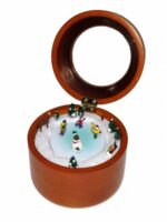 미국 미스터 크리스마스 아이스 스케이팅 원형 나무 오르골 유럽산 수지 크리스마스 새해 선물 - 이미지 2