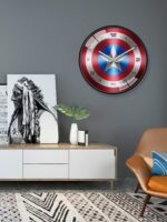 무음 만화 벽시계 어벤져스 캡틴 아메리카 쿼츠 시계 거실 침실 서재 현대식 창의적 시계 - 이미지 3