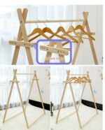 DIY 원목 텐트, 인도 어린이용 텐트 프레임, 목가적인 아기 장난감 집, 실내 놀이집, 공주 방 - 이미지 3