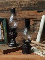 복고풍 고풍 등유 램프 장식품 캠핑 조명 회전 랜턴 향수적 골동품 오래된 물건 중화민국 포즈 소품 - 이미지 2