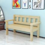 레트로 원목 롱체어 오래된 발코니 레저 야외 등받이 더블 롱 소파 의자 공원 살균 원목 의자 - 이미지 4