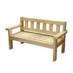 레트로 원목 롱체어 오래된 발코니 레저 야외 등받이 더블 롱 소파 의자 공원 살균 원목 의자 - 이미지 5