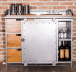 미국산 단단한 목재 식탁 사이드보드 수납 캐비닛 맞춤형 산업 스타일 복고풍 레스토랑 티테이블 찬장 식탁 캐비닛 작은 와인 캐비닛 - 이미지 5