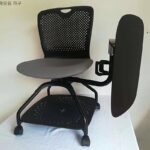 패션 화이트 컨퍼런스 의자, 쓰기 보드 교육 의자, 수납 트레이 풀리, 스마트 교실 학생 책상 의자 - 이미지 5