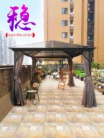 안뜰 텐트, 야외용 선쉐이드, 야외 정원 파빌리온, 옥상용 선쉐이드, 알루미늄 합금 차양 - 이미지 3