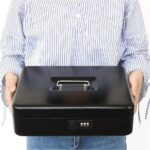 조합형 자물쇠 가정용 잠금식 보관함, 저축함, 어린이용 돼지 저금통, 금전 등록기 금속 저금통 - 이미지 2