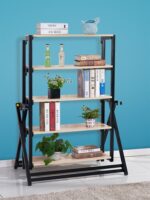 변형식 테이블 접이식 식탁 다기능 접이식 테이블 다층 책장 발코니 수납 선반 이동식 디스플레이 꽃 스탠드 - 이미지 4