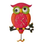 새로운 창의적인 색상 올빼미 벽시계 패션 거실 무음 시계 개성 어린이 방 빛나는 홈 시계 - 이미지 5