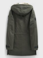 파커 남성 2024년 겨울 중간 길이 코요테 모피 두꺼워진 한국 버전 진짜 가죽과 모피 원피스 나일론 재킷 - 이미지 2