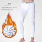 가을과 겨울용 남성용 써멀 속옷, 얇은 플리스 안감, 얇은 베이스 레이어, 싱글 레이어, 몸에 꼭 맞고 신축성이 있으며 중간 높이의 목 부분 세트 - 이미지 2