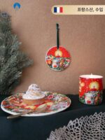 [크리스마스 선물] 프랑스 수입 GIEN 크리스마스 식기 세라믹 유럽 서양식 접시 및 접시 프랑스에서 제작