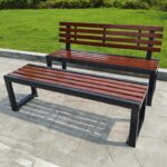 공원 벤치 야외 벤치 안뜰 방부목 야외 긴 벤치 로우 의자 쇼핑몰 체육관 휴식 벤치 단단한 나무 - 이미지 4