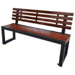 공원 벤치 야외 벤치 안뜰 방부목 야외 긴 벤치 로우 의자 쇼핑몰 체육관 휴식 벤치 단단한 나무 - 이미지 5