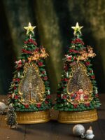 크리스마스 트리 눈송이 수정 구슬 뮤직 박스 어린이 여자아이 뮤직 박스 눈 장식 생일 선물 - 이미지 2