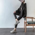 정품 가죽 두꺼운 밑창 아빠 신발 캐주얼 스포츠 신발 2024 가을 새로운 올매치 네트 레드 인 트렌드 키가 작은 발 - 이미지 4