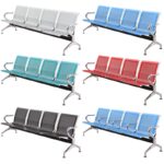 스테인리스 스틸 공항 의자 벤치 4인용 대기 의자 주입 의자 공공 휴식 결합 의자 - 이미지 2