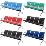 스테인리스 스틸 공항 의자 벤치 4인용 대기 의자 주입 의자 공공 휴식 결합 의자 - 이미지 4