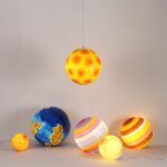 플래닛 샹들리에 별이 빛나는 하늘 플래닛 쇼핑몰 홀 유치원 놀이터 레스토랑 바 아트 구형 수지 램프 - 이미지 5