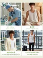 남성용 겨울용 흰색 보온 조끼, 보온 속옷, 남성용 상의, 속옷, 방한, 플리스 안감, 솔기 없는 베이스 레이어 - 이미지 2