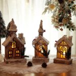 크리스마스 장식 독창적인 나무 새집 창의적인 빛나는 장식품 실내 거실 쇼핑몰 장면 레이아웃 드레스 장식 - 이미지 2