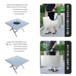 숯불 그릴 테이블 접이식 스테인리스 스틸 가정용 야외 휴대용 숯불 스토브 구식 숯불 그릴 화로 바베큐 랙, - 이미지 2