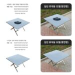 숯불 그릴 테이블 접이식 스테인리스 스틸 가정용 야외 휴대용 숯불 스토브 구식 숯불 그릴 화로 바베큐 랙, - 이미지 3