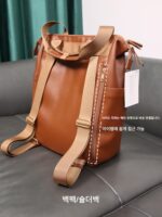 카앤키 신상 하이엔드 패션 백팩 여성용 PU 가죽 핸드백 캐주얼 숄더백 14인치 컴퓨터 가방 - 이미지 3