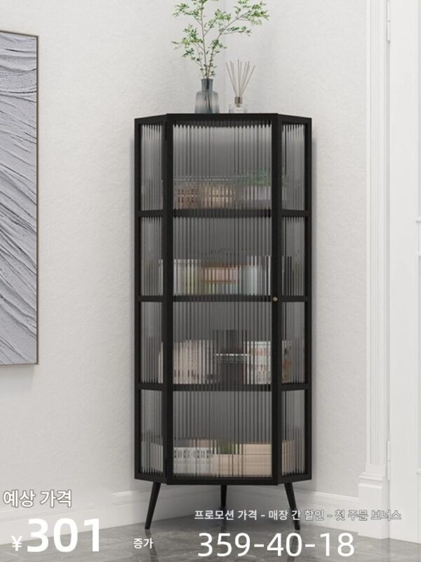 창홍 유리 코너 캐비닛 코너 캐비닛 심플 거실 라이트 럭셔리 캐비닛 코너 수납 캐비닛 삼각형 캐비닛 다이닝 사이드 캐비닛 와인 캐비닛