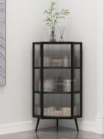 창홍 유리 코너 캐비닛 코너 캐비닛 심플 거실 라이트 럭셔리 캐비닛 코너 수납 캐비닛 삼각형 캐비닛 다이닝 사이드 캐비닛 와인 캐비닛 - 이미지 2