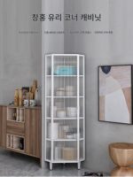 창홍 유리 코너 캐비닛 코너 캐비닛 심플 거실 라이트 럭셔리 캐비닛 코너 수납 캐비닛 삼각형 캐비닛 다이닝 사이드 캐비닛 와인 캐비닛 - 이미지 5