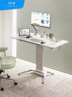 들어올릴 수 있는 작업대 이동식 컴퓨터 책상 공압 책상 뒤집기 그림 그리기 데스크탑 홈 스터디 책상