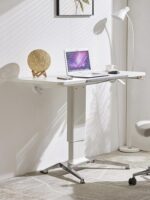 들어올릴 수 있는 작업대 이동식 컴퓨터 책상 공압 책상 뒤집기 그림 그리기 데스크탑 홈 스터디 책상 - 이미지 3