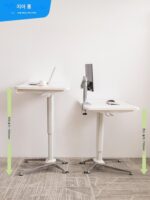 들어올릴 수 있는 작업대 이동식 컴퓨터 책상 공압 책상 뒤집기 그림 그리기 데스크탑 홈 스터디 책상 - 이미지 4