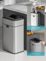 가정용 욕실, 화장실, 주방, 거실, 사무실 등 다양한 공간에 사용 가능한 뚜껑이 있는 스마트 센서 쓰레기통, 자동 포장, 대용량 - 이미지 3