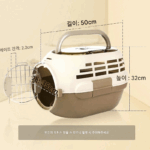 늘어진 귀를 가진 토끼를 위한 휴대용 토끼 우주선 가방, 작은 애완동물 둥지, 특수 바구니, 물림 방지 및 긁힘 방지 케이지 - 이미지 3