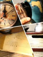 레트로 문학 고전 시계 진자 테이블 시계 홈 거실 테이블 시계 데스크탑 소형 지구본 수지 - 이미지 3