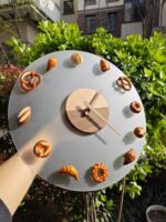 알칼리성 빵 냉장고 벽시계 나무 시계 DIY 주방 커피 디저트 베이커리 무소음 심플 북유럽 - 이미지 4