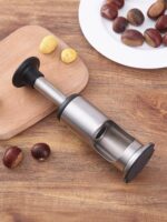 스탬핑 밤나무 노처 304 스테인리스 스틸 설탕 구운 밤 클립 크로스 툴 생밤 껍질 벗기는 껍질 칼 - 이미지 2