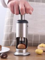 스탬핑 밤나무 노처 304 스테인리스 스틸 설탕 구운 밤 클립 크로스 툴 생밤 껍질 벗기는 껍질 칼 - 이미지 3