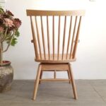 일본 수출 순수 원목 회전의자 식탁의자 홈 팔걸이 책상의자 북유럽 컴퓨터 의자 크리에이티브 등받이 의자 - 이미지 4