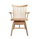 일본 수출 순수 원목 회전의자 식탁의자 홈 팔걸이 책상의자 북유럽 컴퓨터 의자 크리에이티브 등받이 의자 - 이미지 5