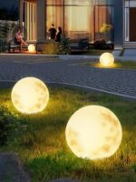 문 램프 야외 태양열 정원 조명 조경 이슬 방수 정원 정리 분위기 잔디 플로어 램프 - 이미지 2