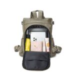 한국 버전 여성용 백팩 신제품 2022년 여름 다용도 소프트 가죽 백팩 대용량 레저 도난 방지 여행 가방 다목적 - 이미지 3