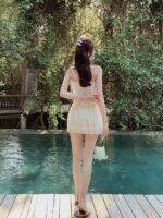 areJoan 아름다운 수영복 여성 고급 2025 새로운 원피스 드레스 산야 해변 리조트 온천 수영복 - 이미지 2