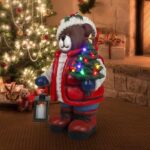 크리스마스 트리 바닥 장식 거실 TV 캐비닛 소파 홈 데코레이션 곰 크리스마스 개업 이사 선물 - 이미지 3