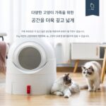 반자동 지능형 고양이 화장실, 완전 밀폐형 고양이 화장실, 냄새 방지, 모래 튀는 고양이 화장실, 고양이 용품 수집 - 이미지 2