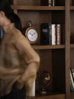 루오나이 인도 수입 / 앤틱 시계 / 망고 나무 "궁전 종" 손으로 조각한 시계는 걸거나 전시할 수 있습니다 - 이미지 4